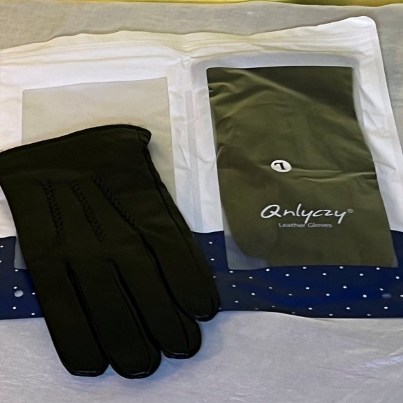 Qnlyczy | Accessories | Qnlyczy Sheepskin Leather Gloves Black Size Large |  Poshmark